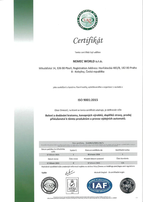 Certifikace ISO 9001:2015