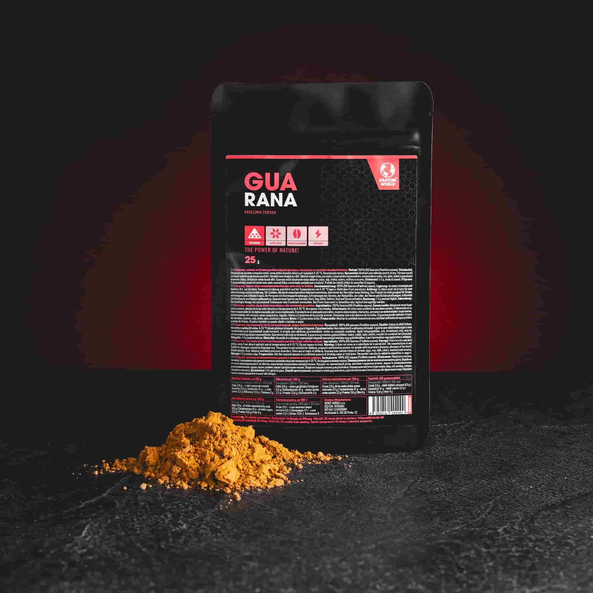 Kvalitní Guarana z Jižní Ameriky Prodej Guarana Přírodní Kafe Kratom World Prodejce Kvalitního koření a doplňků stravy