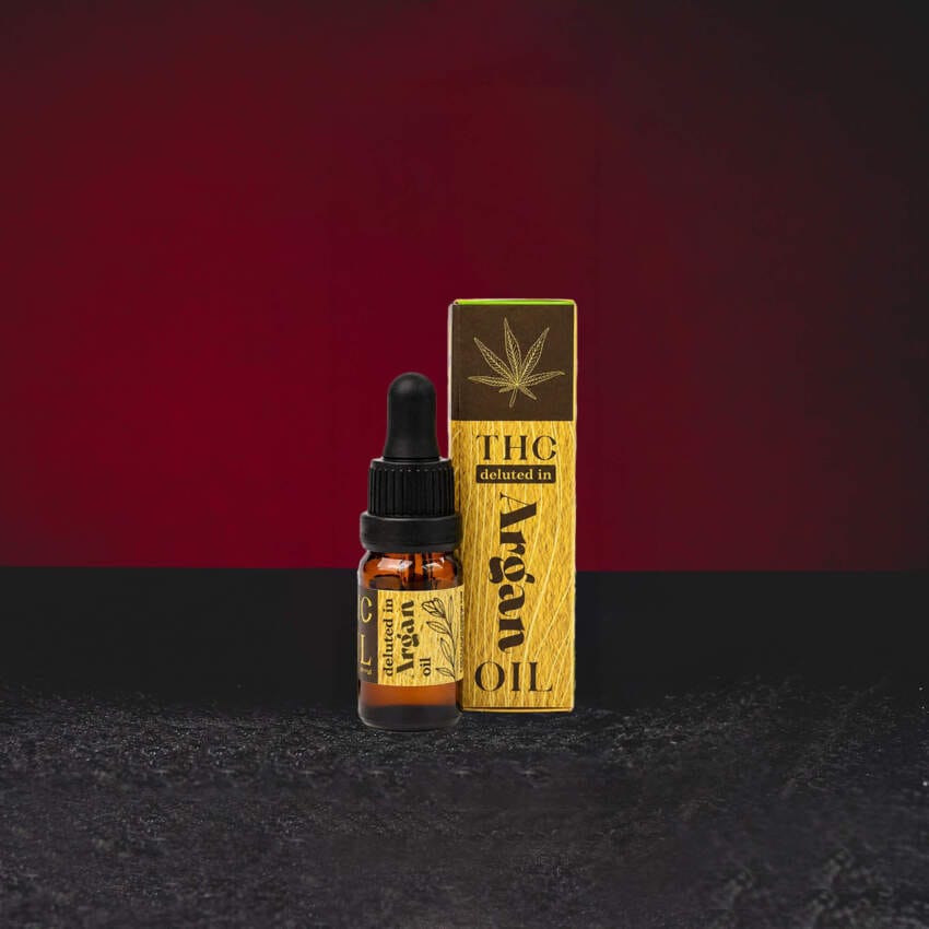 TH Olej Arganový 10ml – fullspektrální TH extrakt v prémiovém marockém arganovém oleji pro péči o pleť a výrobu kosmetiky