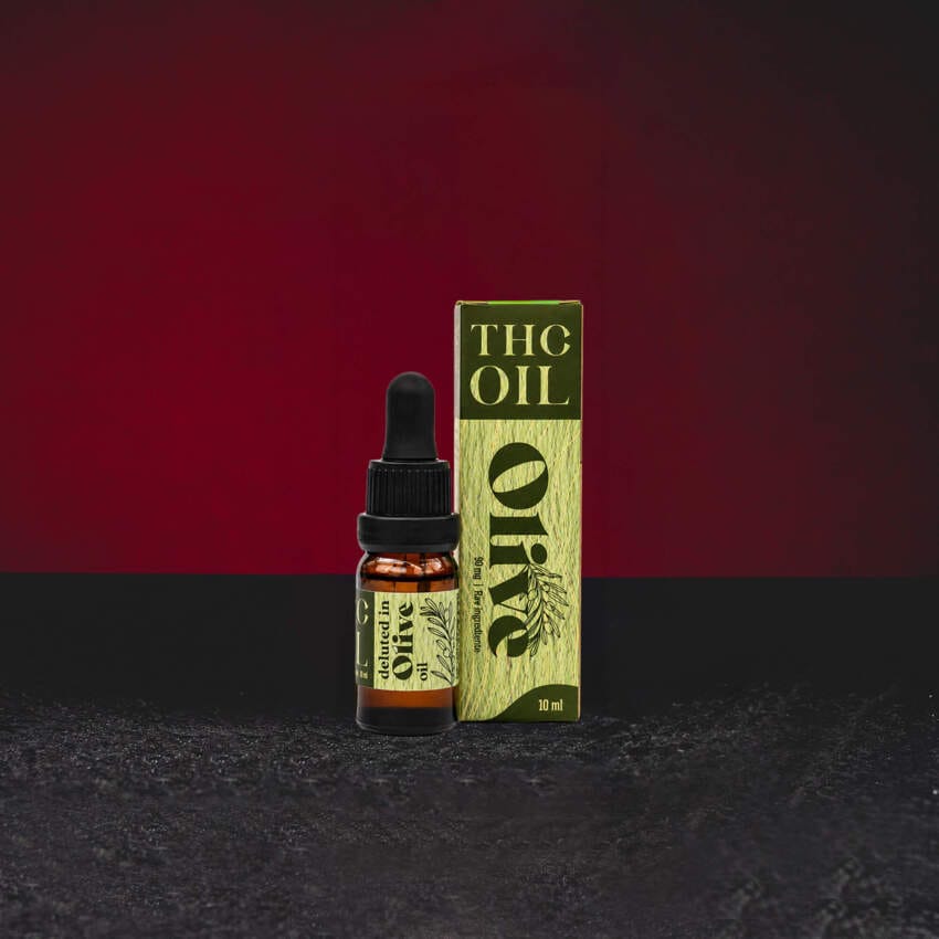 TH Olej Olivový 10ml – fullspektrální TH extrakt v prémiovém řeckém extra panenském olivovém oleji z Kalamaty pro výrobu kosmetiky