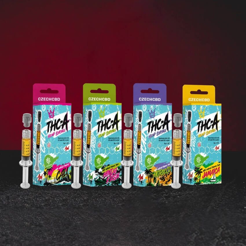 Kratom World THA Syringe 1 ml – všechny varianty Jamaica, Hindu Kush, Cali a Morocco, prémiové konopné extrakty s přírodními terpeny