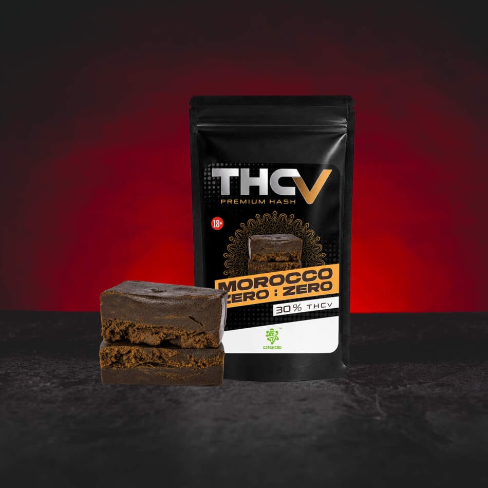 Kratom World THV Hash Morocco ZeroZero 30 % – marocký styl hašiše s 30 % THV a autentickou texturou