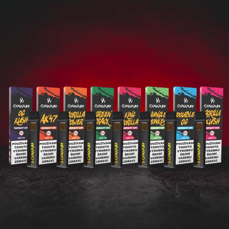 Terpene Vape 1 ml – kolekce konopných terpenových vapů v různých aromatických profilech